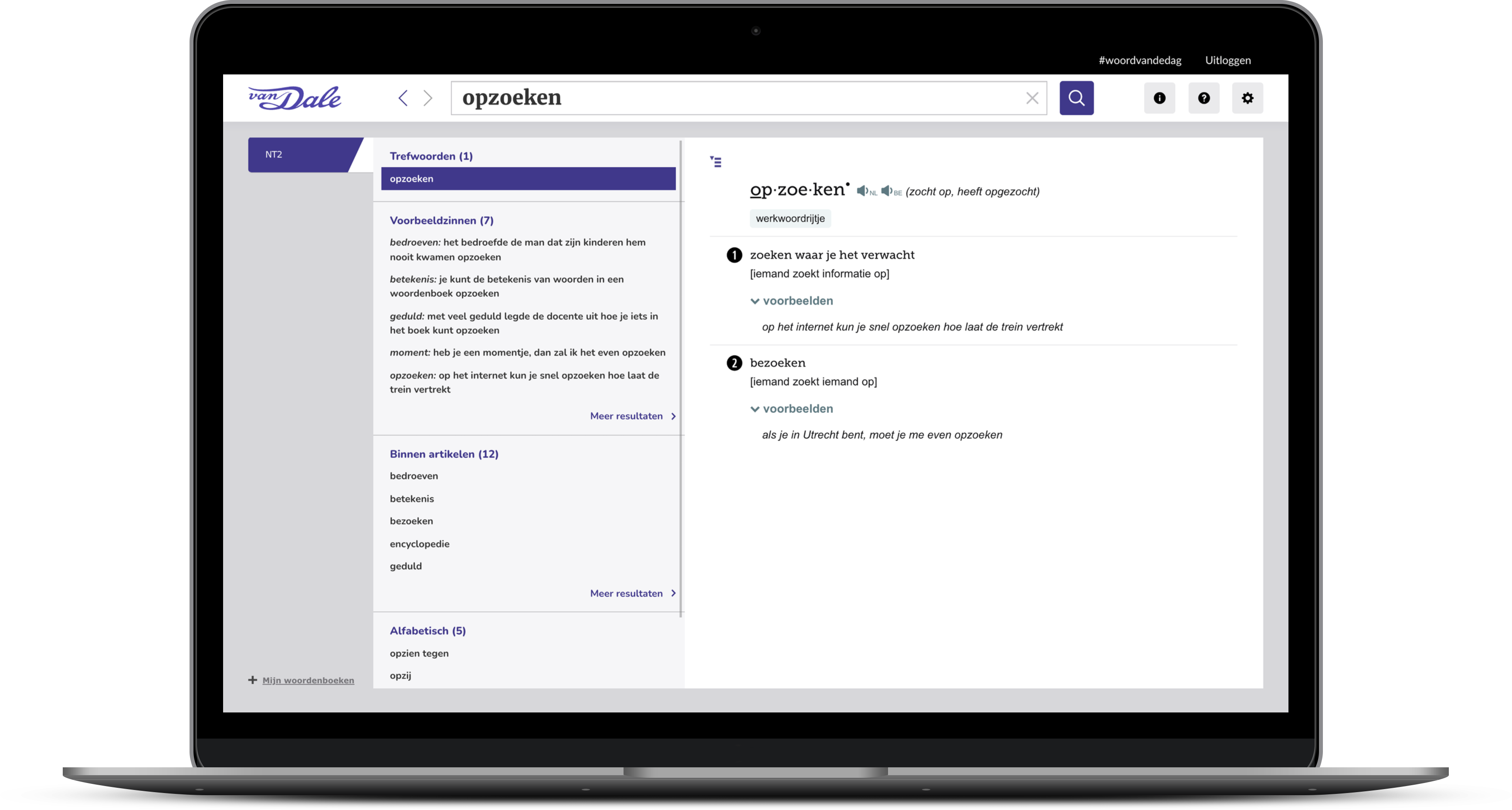Van Dale Online Nederlands als tweede taal NT2 LOWAN